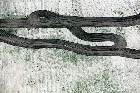 Các đường bừa ở Snowville, Utah, năm 2005